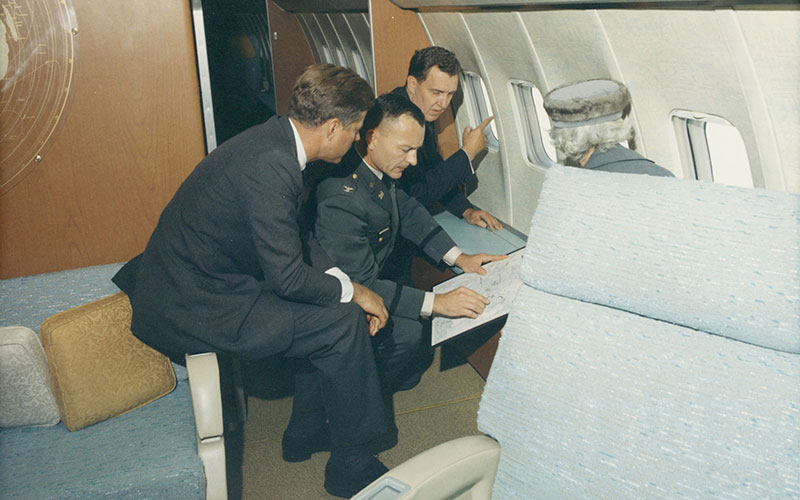 President Kennedy on Air Force One