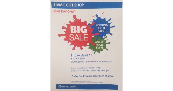 UVMC Gift Shop BIG Sale