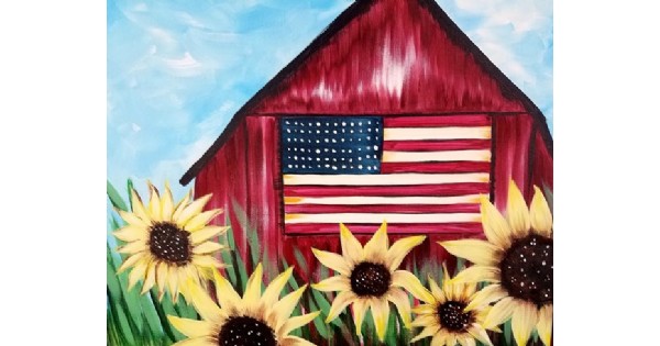 Sip N Paint - Americana Sunflower