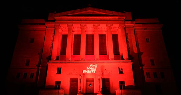 PHOTOS: Local event venues light up red