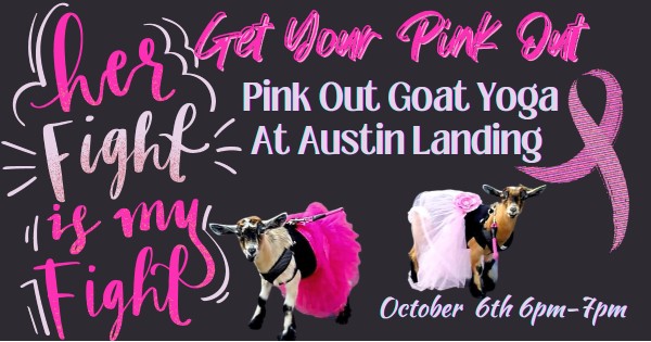 Pink Out Goat Yoga At Austin Landing