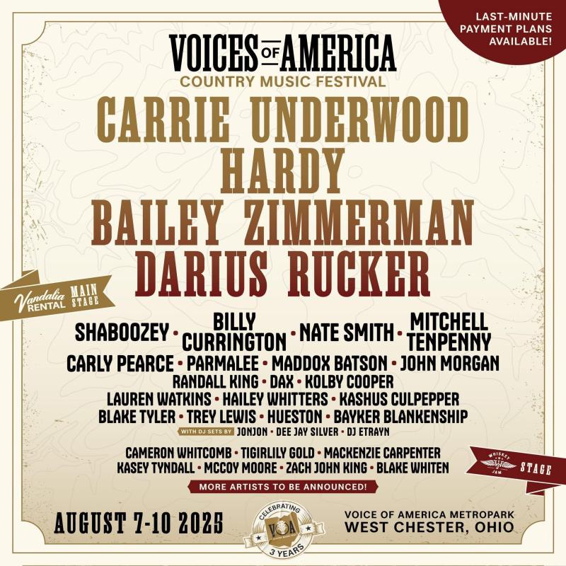 The 2025 Lineup for Voices of America Country Music Festival