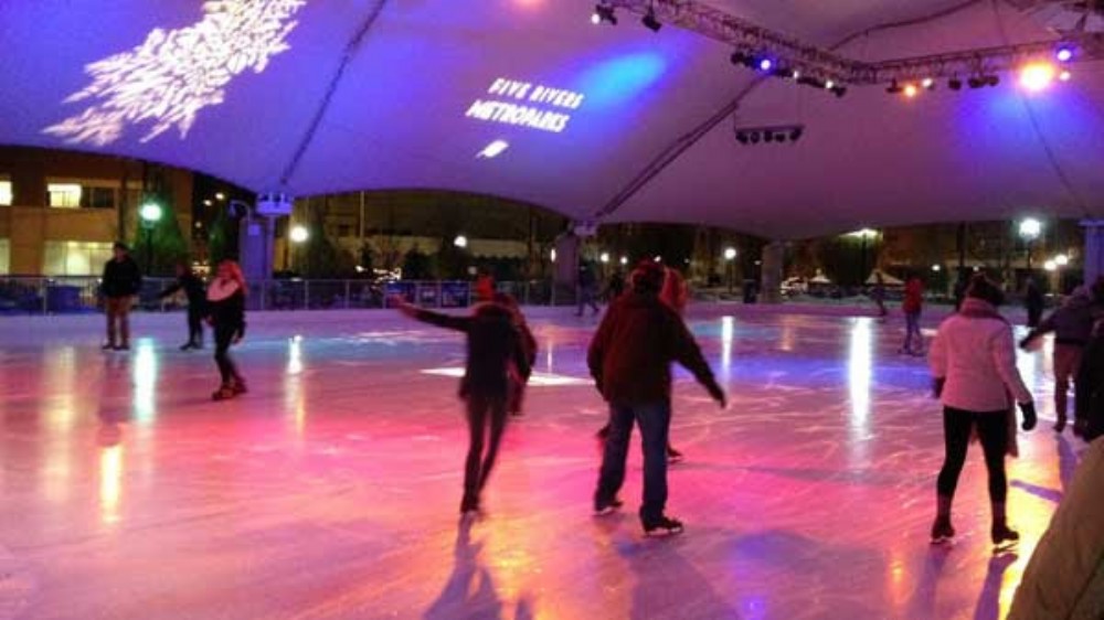 MetroParks Ice Rink in Downtown Dayton