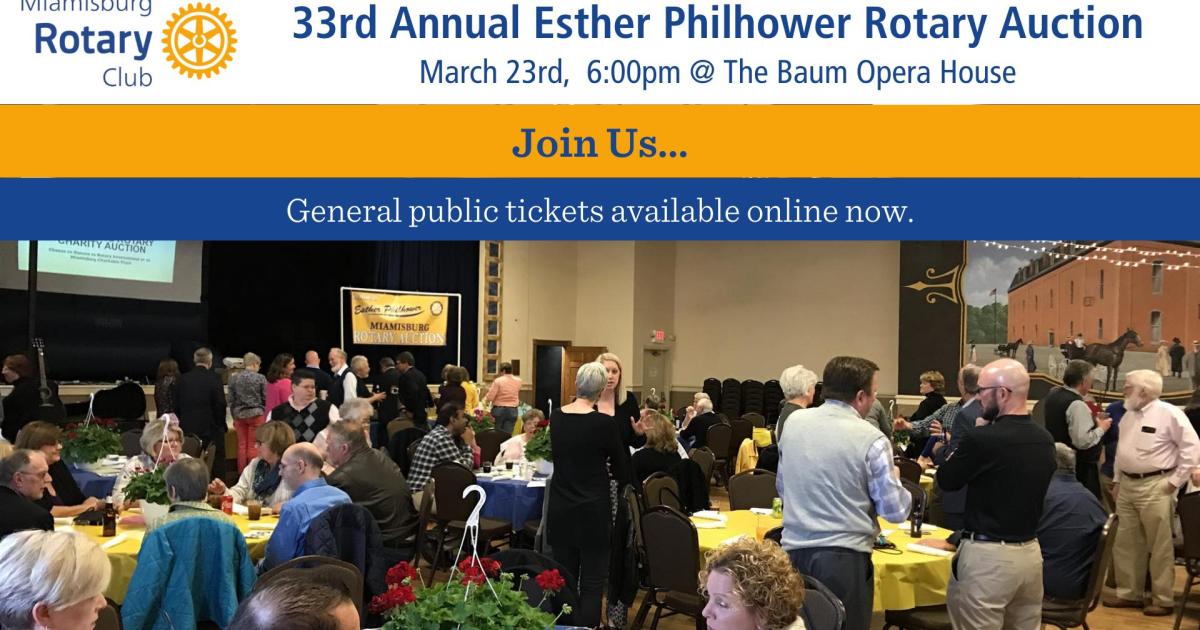 33rd Annual Esther Philhower Rotary Auction