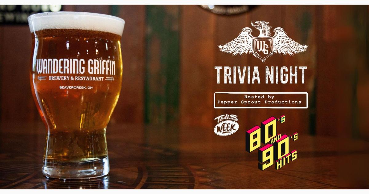 THEMED TRIVIA: 80s and 90s Hits | The Wandering Griffin