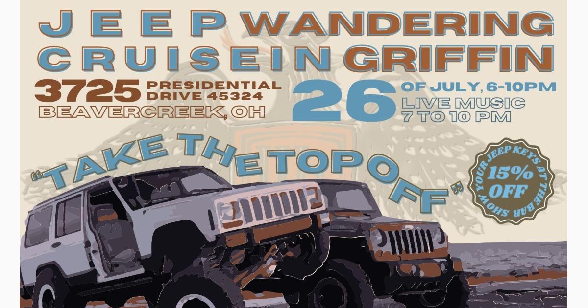 Hang out with Mid Ohio Jeepers, enjoy live music at the Wandering Griffin