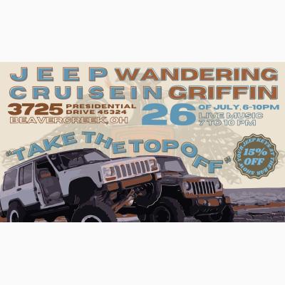 Hang out with Mid Ohio Jeepers, enjoy live music at the Wandering Griffin