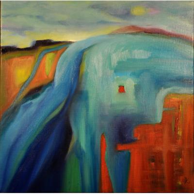 Christine Klinger's "Water - Abstracted" exhibit at Springboro Performing Arts Center