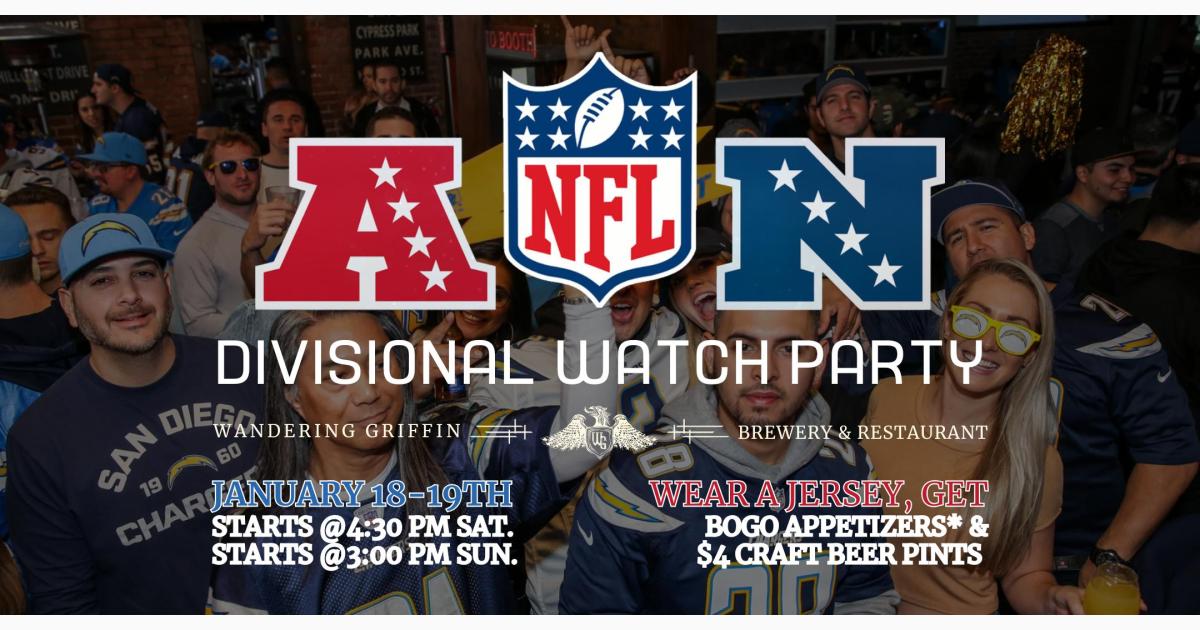 AFC/NFC Divisional Round Watch Party at the Wandering Griffin