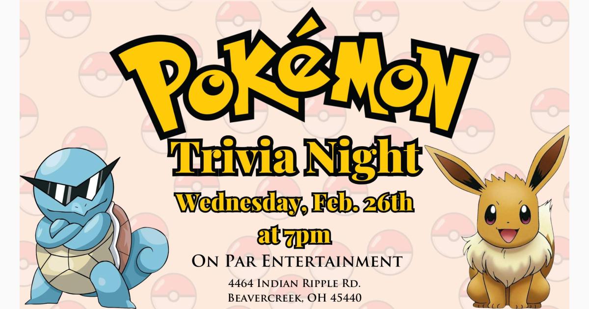 Pokémon Trivia Night at On Par Entertainment