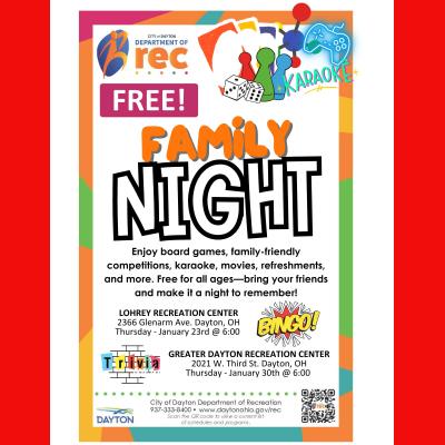 Family Game Night - Greater Dayton Recreation Center