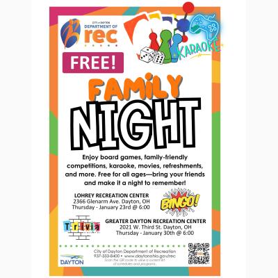 Family Game Night - Lohrey Recreation Center