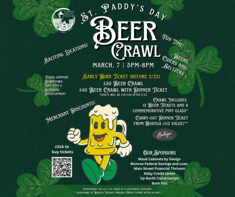 St. Paddy's Beer Crawl - Downtown Tipp City