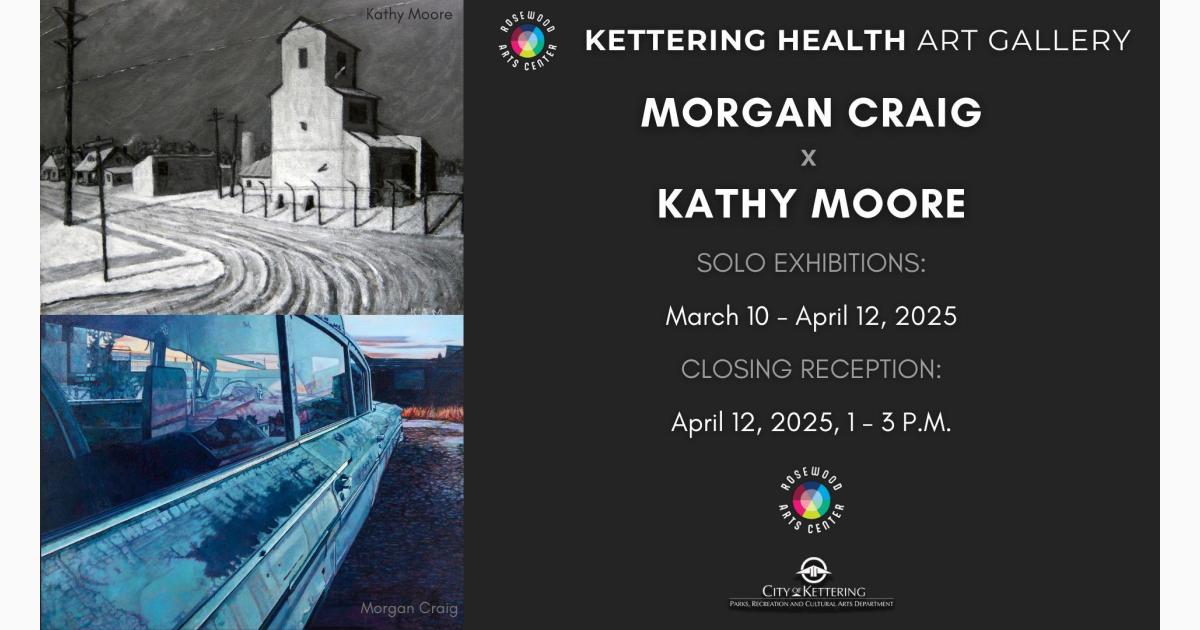 Morgan Craig X Kathy Moore Solo Exhibitions at Rosewood Arts Center