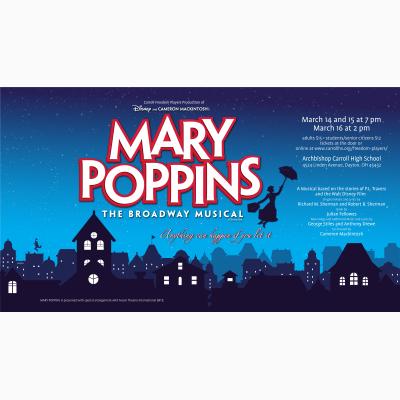 Mary Poppins flies on Carroll High School's Stage