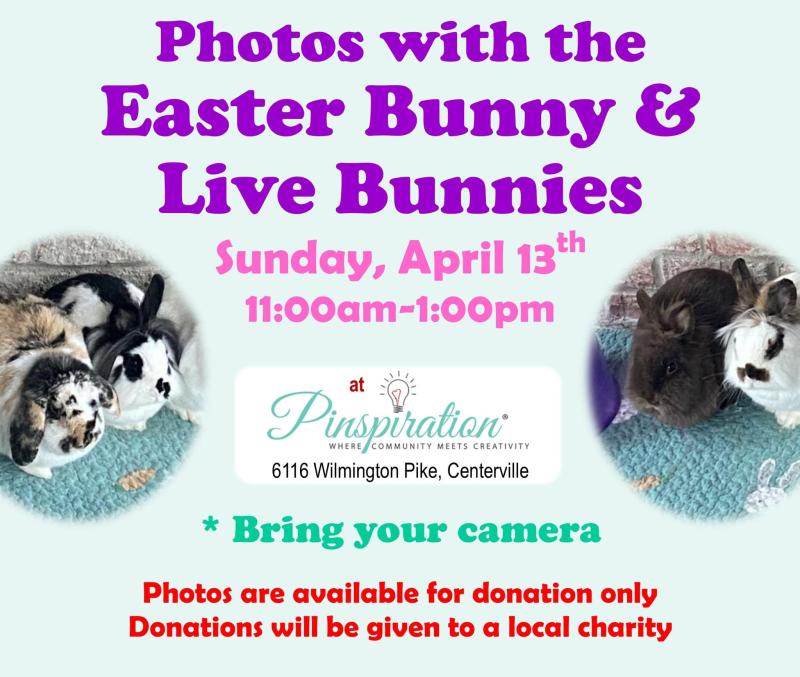 Visit & Free Photos with the Easter Bunny & Live Bunnies!