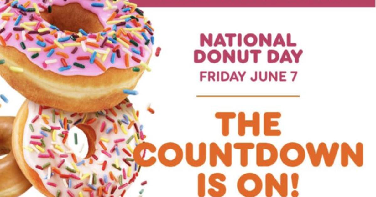 FREE Dunkin' Donuts on National Donut Day!