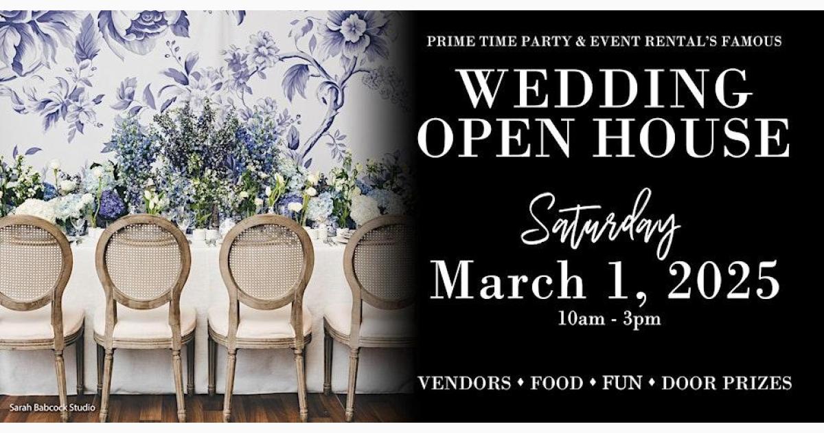 Wedding Open House at Prime Time Party Rental