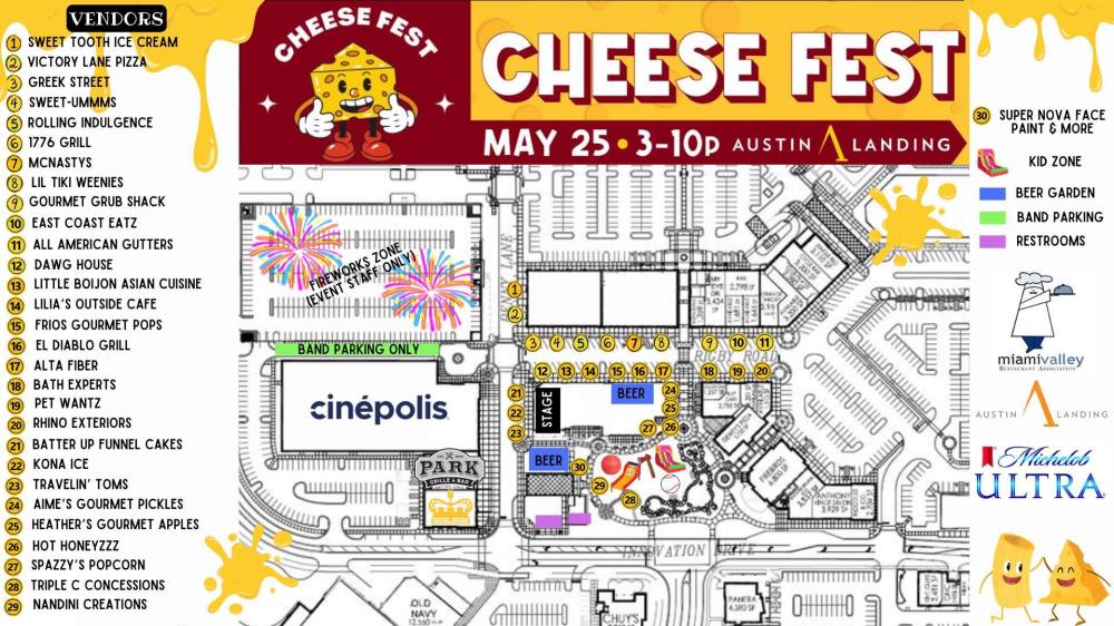 2024 Dayton Cheese Fest Map