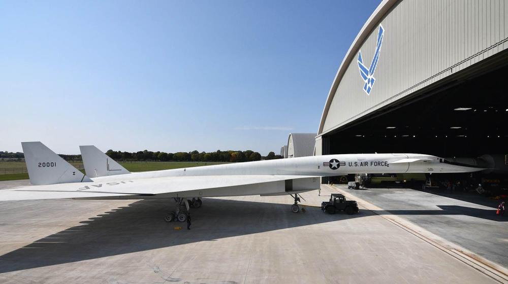 XB-70 Valkyrie during aircraft move at the museum