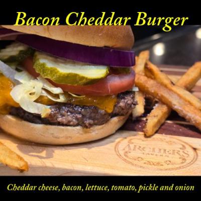 Bacon Cheddar Burger - Archer's Tavern