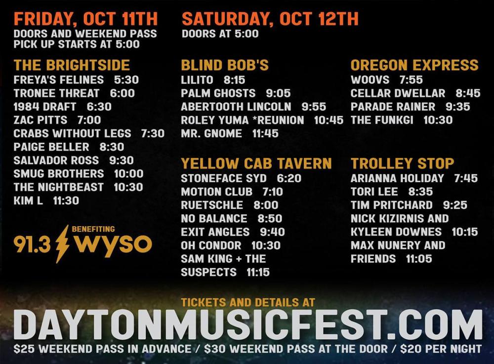 2024 Dayton Music Fest Schedule