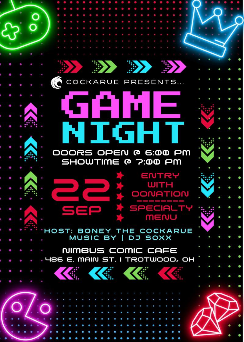 CockaRue Presents…Nimbus Comic Cafe Game Night